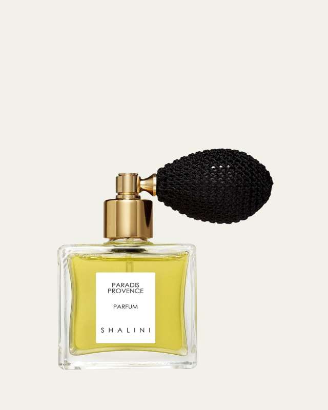 Paradis Provence Cubique Glass Bottle with Black Bulb Atomizer, 1.7 oz./ 50 mL